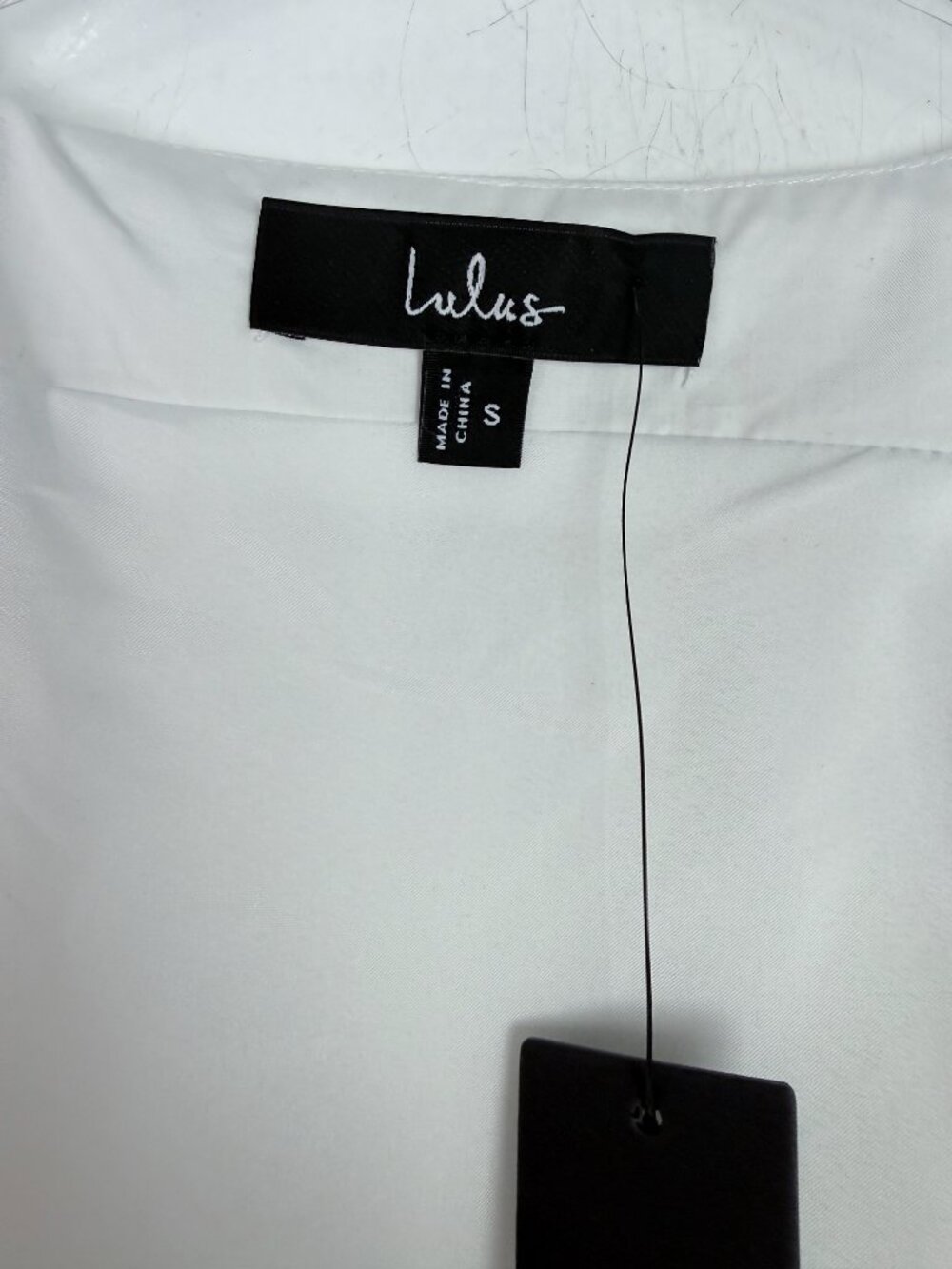 NWT Lulus Square Neck Poplin Top Buttons Sleeveless White Size Small S NEW - Picture 6 of 13